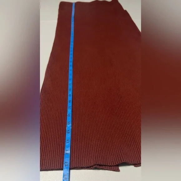 🆕 &OR COLLECTIVE SKIRT 01 Highwaist Ribbed Stretch Organic Cotton Column Skirt - Picture 12 of 14